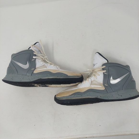 Nike Kyrie Infinity Se White Cement Grey Smoke High Top Sneakers Youth Size 7 - Picture 6 of 13